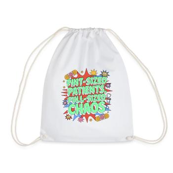 Pediatric Nurse Pint-Sized Patients Pediatric Care - Turnbeutel - Weiß - Vorne