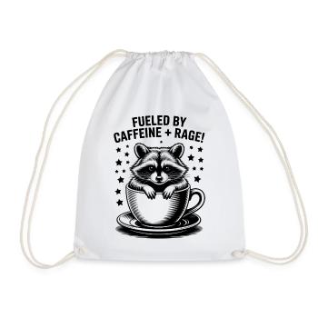 Coffee Sayings Caffeine Funny Coffee Gift - Drawstring Bag - white - Front