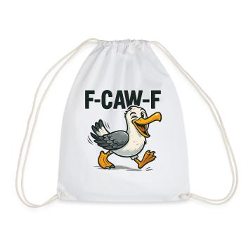 lustige möwe spruch, f caw f - Turnbeutel - Weiß - Vorne