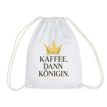 Café puis reine, couronne de café - Sac de sport léger - blanc - Devant