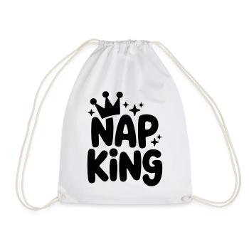 Nap King: königliche Ruhe - Turnbeutel - Weiß - Vorne