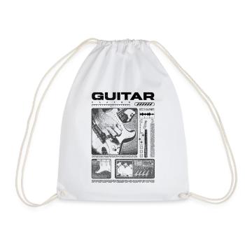 Guitar Player Rock Guitarist Streetwear Musician - Drawstring Bag - white - Front