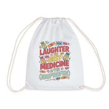 Pediatric Nurse Laughter Is The Best Child Care - Drawstring Bag - white - Front