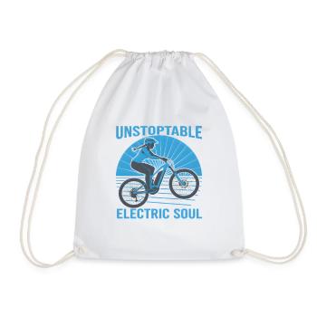 Unstoppable Electric Soul – E-Bike Design - Turnbeutel - Weiß - Vorne
