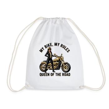 Mon vélo, mes règles – Reine de la moto de route - Sac de sport léger - blanc - Devant