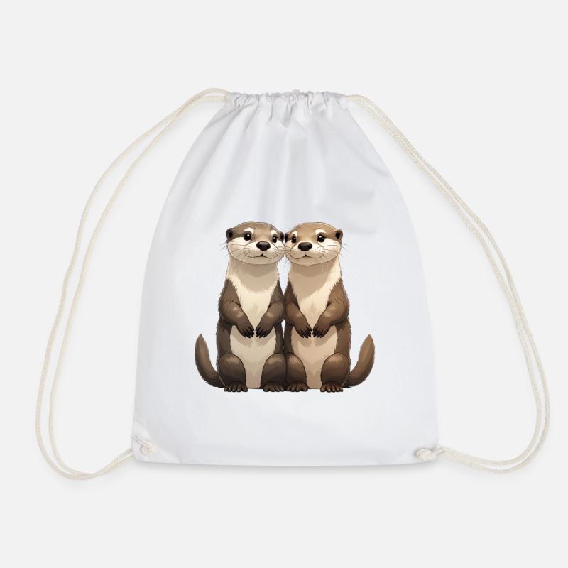 Deux mignons suricates - Sac de sport léger - blanc
