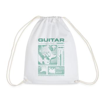 Guitar Player Rock Guitarist Streetwear Musician - Drawstring Bag - white - Front