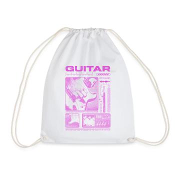 Guitar Player Rock Guitarist Streetwear Musician - Drawstring Bag - white - Front