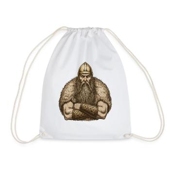 Légende viking viking marin Odin Raven Fighter - Sac de sport léger - blanc - Devant
