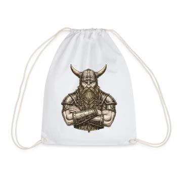 Légende viking viking marin Odin Raven Fighter - Sac de sport léger - blanc - Devant