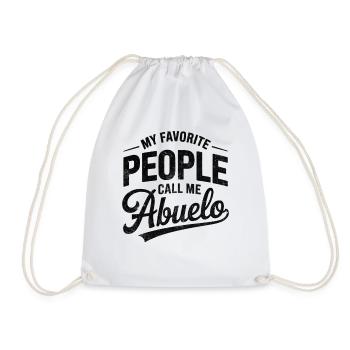 My Favorite People Call Me Abuelo - Drawstring Bag - white - Front