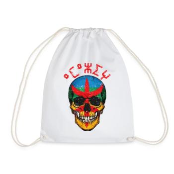 Amazigh Skull – Berber Pride Tifinagh T-Shirt - Turnbeutel - Weiß - Vorne
