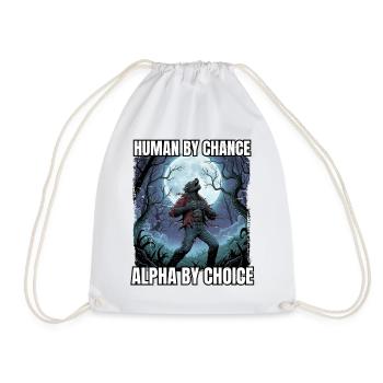 Motif loup-garou Alpha par choix - Sac de sport léger - blanc - Devant