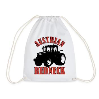 Austrian Redneck – Alpenstil mit Traktor und Bier  - Turnbeutel - Weiß - Vorne