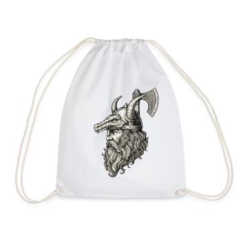 Légende viking viking marin Odin Raven Fighter - Sac de sport léger - blanc - Devant