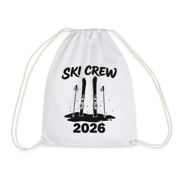 SKI CREW Winter holiday and après-ski outfit - Drawstring Bag - white - Front
