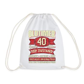 Oldtimer 40 Special Edition Top Zustand - Turnbeutel - Weiß - Vorne