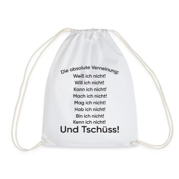 Absolute Verneinung Shirt - Turnbeutel - Weiß - Vorne