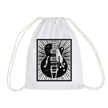 Guitar Silhouette Poster Art - Turnbeutel - Weiß - Vorne