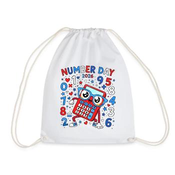 Number Day 2026 Calculator Hero - Turnbeutel - Weiß - Vorne