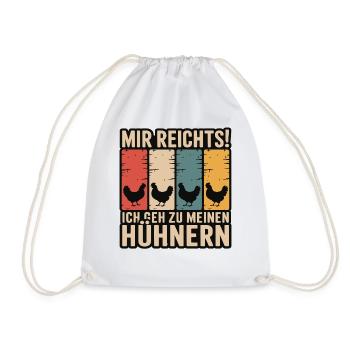 J’en ai assez - je vais à mes poules - Sac de sport léger - blanc - Devant
