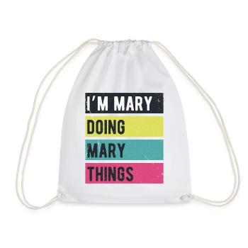 Ich bin Mary Doing Mary Things Retro Colors - Turnbeutel - Weiß - Vorne