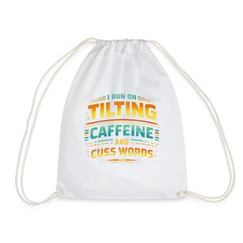 Pinball Flipperspieler Tilting Caffeine Cuss Words - Turnbeutel - Weiß - Vorne