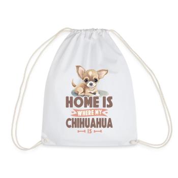 Chihuahua Chihuahueño Home Is - Drawstring Bag - white - Front