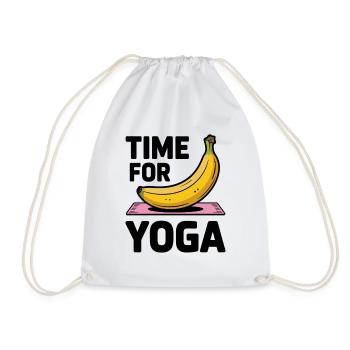 Banane im Yoga: Zeit für Flow - Turnbeutel - Weiß - Vorne