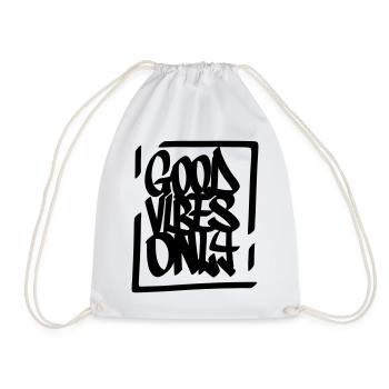 Gute Vibes Lebensmotto - Sac de sport léger - blanc - Devant