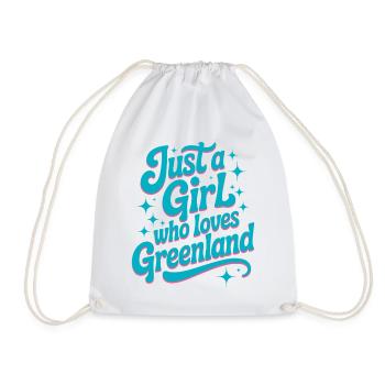 Just a Girl who Loves Greenland Grönland Fan - Turnbeutel - Weiß - Vorne