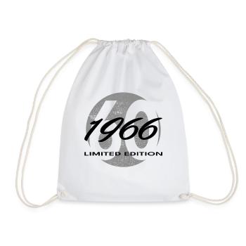 60. Geburtstag 1966 Geschenk für Männer und Frauen - Turnbeutel - Weiß - Vorne