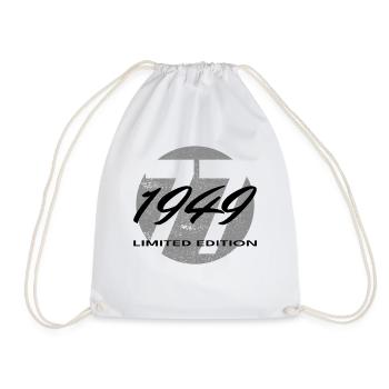 77e anniversaire 1949 cadeau pour hommes et femmes - Sac de sport léger - blanc - Devant