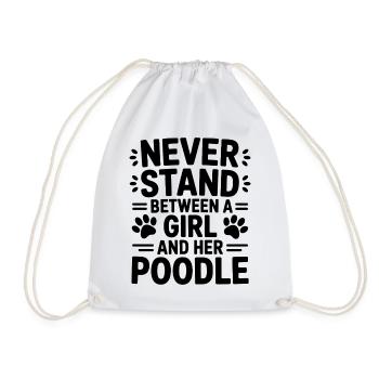 Paroles de caniche Caniche Cadeau drôle de caniche - Sac de sport léger - blanc - Devant