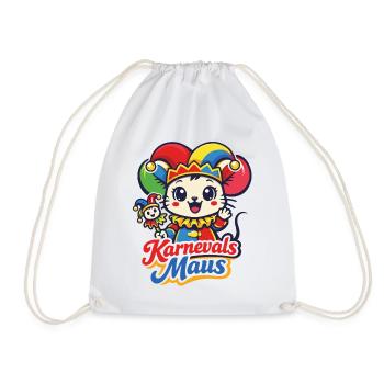 Carnival Mouse | Kawaii Costume Disguise - Drawstring Bag - white - Front