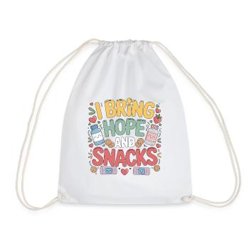 Oncology Nurse I Bring Hope And Hospital Nurse - Drawstring Bag - white - Front
