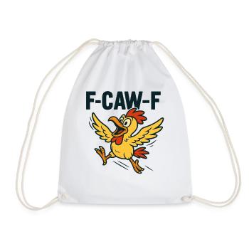 F-CAW-F | Lustige Ente im Stress - Turnbeutel - Weiß - Vorne