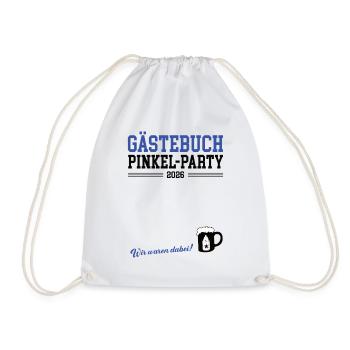 Babypinkeln Gästebuch Babyparty Babybier 2026 - Turnbeutel - Weiß - Vorne