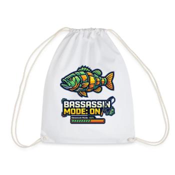 Bassassin Mode On Angler Design - Turnbeutel - Weiß - Vorne