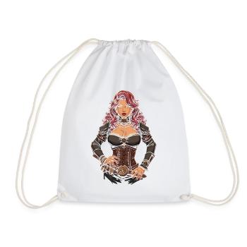 Steam Punk Schöne Frauen Steampunk - Turnbeutel - Weiß - Vorne