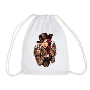 Femmes Steampunk Magnifiques Steampunk - Sac de sport léger - blanc - Devant