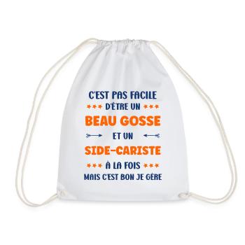 Beau gosse et sidecariste à la fois - Sac de sport léger - blanc - Devant