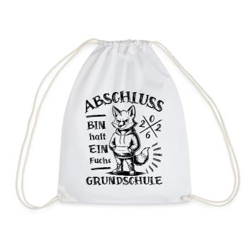 Abschluss 2026 Grundschule - Bin halt ein Fuchs - Turnbeutel - Weiß - Vorne