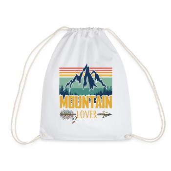 Mountain Lover Retro - Drawstring Bag - white - Front