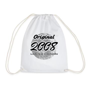 18th Birthday 2008 Boys and Girls Gift - Drawstring Bag - white - Front