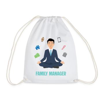 Family Manager Balance - Drawstring Bag - white - Front