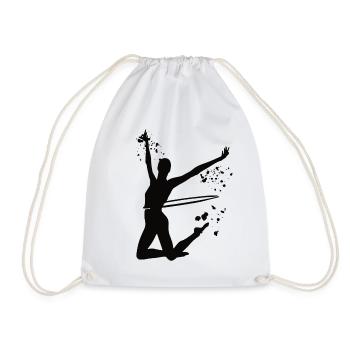 Gymnastique, cercleaux, gymnastique rythmique - Sac de sport léger - blanc - Devant