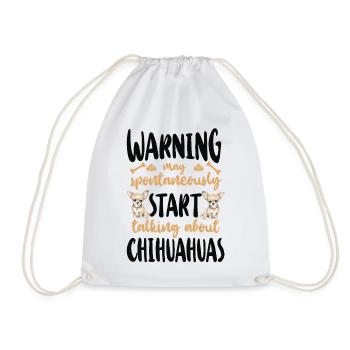 Chihuahua Chihuahueño Warning May - Turnbeutel - Weiß - Vorne