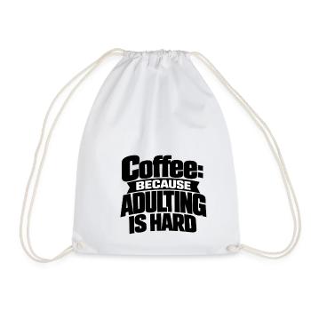 Le café atteint des endroits, c’est là que la motivation vient - Sac de sport léger - blanc - Devant