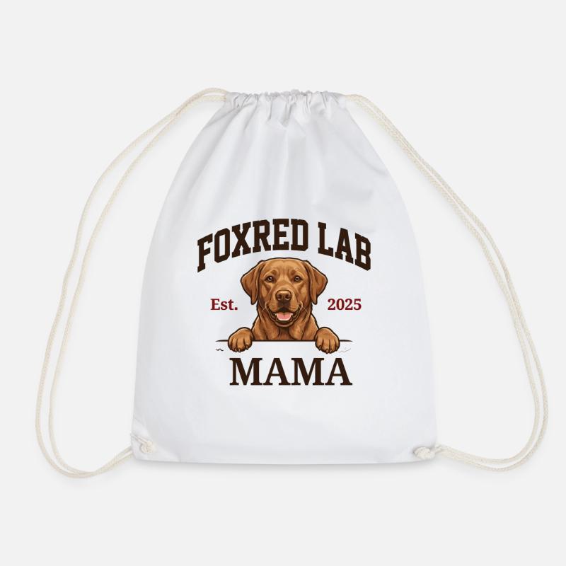 Foxred Lab Mama Est. 2025 – Hunde Mama Design - Turnbeutel - Weiß